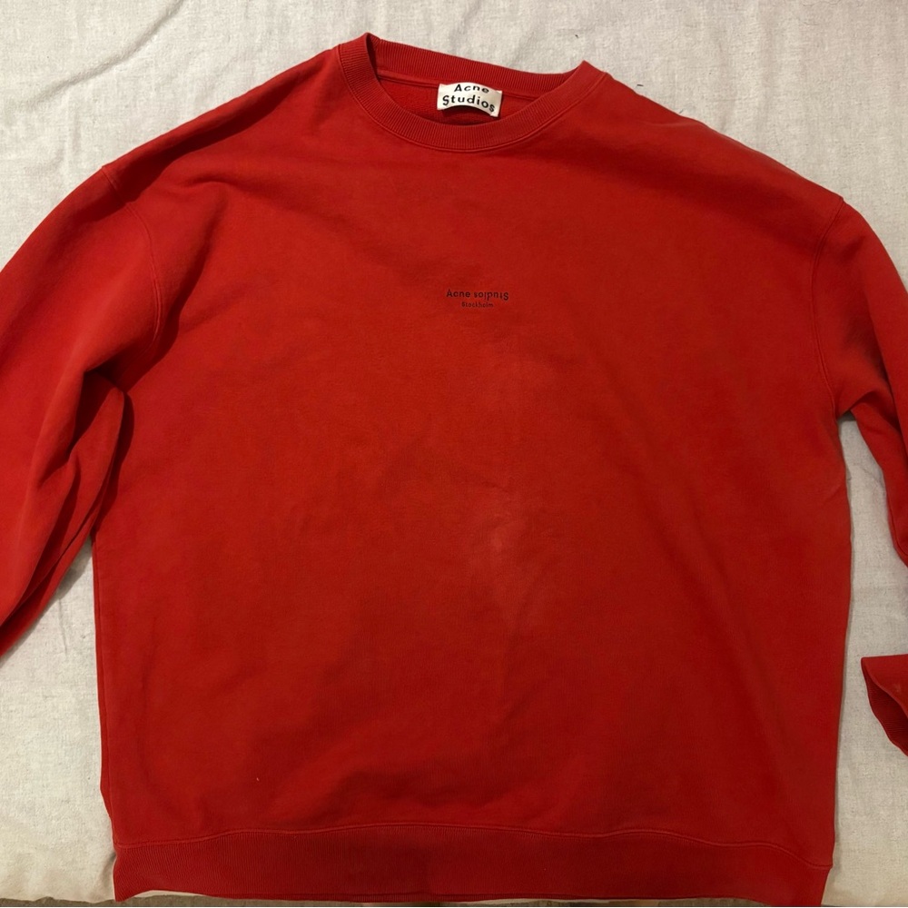 Acne Studios Bold Red Crewneck Sweater